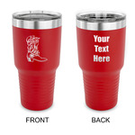 Fighting Cancer Quotes and Sayings 30 oz Stainless Steel Tumbler - Red - Double Sided