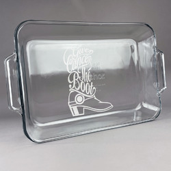 Fighting Cancer Quotes and Sayings Glass Baking Dish with Truefit Lid - 13in x 9in