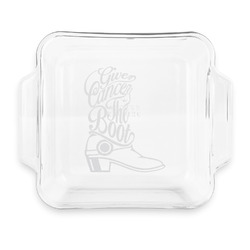 Fighting Cancer Quotes and Sayings Glass Cake Dish - 8in x 8in