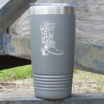 Fighting Cancer Quotes and Sayings 20 oz Stainless Steel Tumbler - Grey - Double Sided