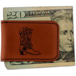 Fighting Cancer Quotes and Sayings Leatherette Magnetic Money Clip