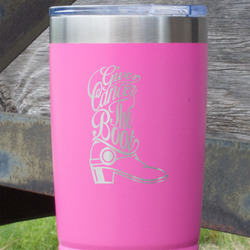 Fighting Cancer Quotes and Sayings 20 oz Stainless Steel Tumbler - Pink - Double Sided