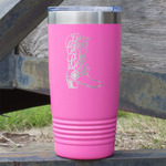 Fighting Cancer Quotes and Sayings 20 oz Stainless Steel Tumbler - Pink - Double Sided