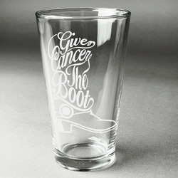 Fighting Cancer Quotes and Sayings Pint Glass - Engraved