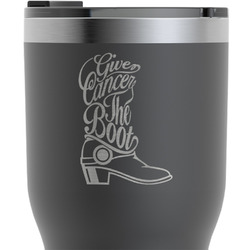 Fighting Cancer Quotes and Sayings RTIC Tumbler - Black - Engraved Front