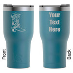 Fighting Cancer Quotes and Sayings RTIC Tumbler - Dark Teal - Laser Engraved - Double-Sided