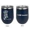 Fighting Cancer Quotes and Sayings Stainless Wine Tumblers - Navy - Double Sided - Approval