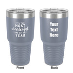 Christmas Quotes and Sayings 30 oz Stainless Steel Tumbler - Grey - Double-Sided