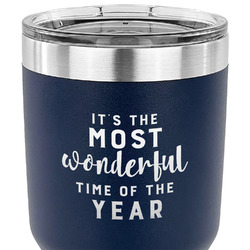 Christmas Quotes and Sayings 30 oz Stainless Steel Tumbler - Navy - Double Sided