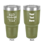 Christmas Quotes and Sayings 30 oz Stainless Steel Tumbler - Olive - Double-Sided