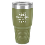 Christmas Quotes and Sayings 30 oz Stainless Steel Tumbler - Olive - Single-Sided