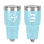 Christmas Quotes and Sayings 30 oz Stainless Steel Tumbler - Teal - Double-Sided