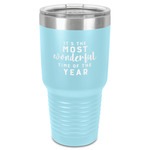 Christmas Quotes and Sayings 30 oz Stainless Steel Tumbler - Teal - Single-Sided