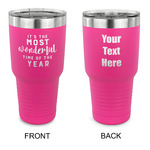 Christmas Quotes and Sayings 30 oz Stainless Steel Tumbler - Pink - Double Sided