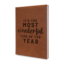 Christmas Quotes and Sayings Leatherette Journal - Single Sided