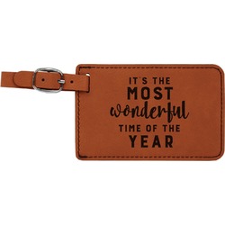 Christmas Quotes and Sayings Leatherette Luggage Tag