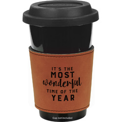 Christmas Quotes and Sayings Leatherette Cup Sleeve - Double Sided