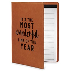 Christmas Quotes and Sayings Leatherette Portfolio with Notepad - Small - Double Sided