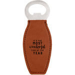 Christmas Quotes and Sayings Leatherette Bottle Opener