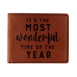 Christmas Quotes and Sayings Leatherette Bifold Wallet - Double Sided