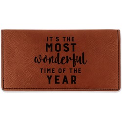 Christmas Quotes and Sayings Leatherette Checkbook Holder