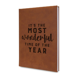 Christmas Quotes and Sayings Leather Sketchbook - Small - Double Sided