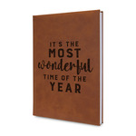 Christmas Quotes and Sayings Leather Sketchbook - Small - Single Sided