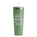 Christmas Quotes and Sayings RTIC Everyday Tumbler with Straw - 28oz - Light Green - Double-Sided