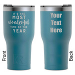 Christmas Quotes and Sayings RTIC Tumbler - Dark Teal - Laser Engraved - Double-Sided