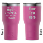 Christmas Quotes and Sayings RTIC Tumbler - Magenta - Laser Engraved - Double-Sided