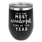 Christmas Quotes and Sayings Stemless Wine Tumbler - 5 Color Choices - Stainless Steel 