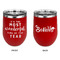 Christmas Quotes and Sayings Stainless Wine Tumblers - Red - Double Sided - Approval