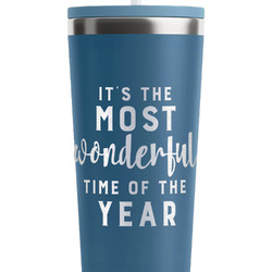 Christmas Quotes and Sayings RTIC Everyday Tumbler with Straw - 28oz - Steel Blue - Double-Sided