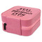 Christmas Quotes and Sayings Travel Jewelry Boxes - Leather - Pink - View from Rear