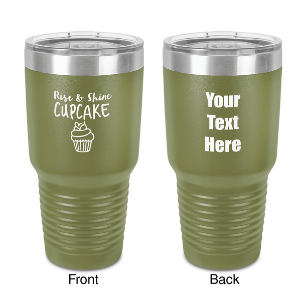 Custom Cute Quotes and Sayings 30 oz Stainless Steel Tumbler - Olive - Double-Sided