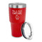 Cute Quotes and Sayings 30 oz Stainless Steel Ringneck Tumblers - Red - LID OFF