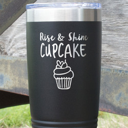 Cute Quotes and Sayings 20 oz Stainless Steel Tumbler - Black - Double Sided