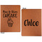 Cute Quotes and Sayings Cognac Leatherette Portfolios with Notepad - Small - Double Sided- Apvl