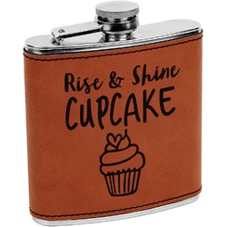 Cute Quotes and Sayings Leatherette Wrapped Stainless Steel Flask