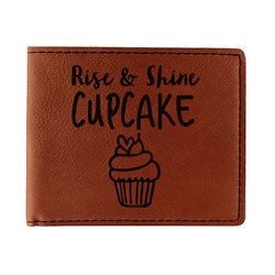 Cute Quotes and Sayings Leatherette Bifold Wallet - Double Sided (Personalized)