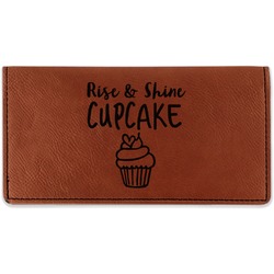 Cute Quotes and Sayings Leatherette Checkbook Holder - Single Sided