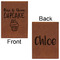 Cute Quotes and Sayings Leatherette Journals - Large - Double Sided - Front & Back View