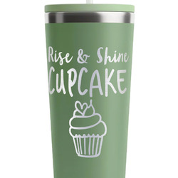 Cute Quotes and Sayings RTIC Everyday Tumbler with Straw - 28oz - Light Green - Double-Sided