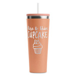 Cute Quotes and Sayings RTIC Everyday Tumbler with Straw - 28oz - Peach - Single-Sided