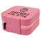 Cute Quotes and Sayings Travel Jewelry Boxes - Leather - Pink - View from Rear