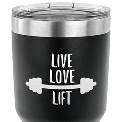 Exercise Quotes and Sayings 30 oz Stainless Steel Tumbler - Black - Double Sided