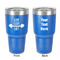 Exercise Quotes and Sayings 30 oz Stainless Steel Ringneck Tumbler - Blue - Double Sided - Front & Back