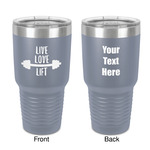 Exercise Quotes and Sayings 30 oz Stainless Steel Tumbler - Grey - Double-Sided