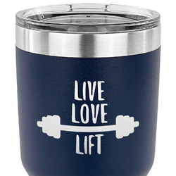 Exercise Quotes and Sayings 30 oz Stainless Steel Tumbler - Navy - Double Sided