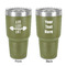 Exercise Quotes and Sayings 30 oz Stainless Steel Ringneck Tumbler - Olive - Double Sided - Front & Back